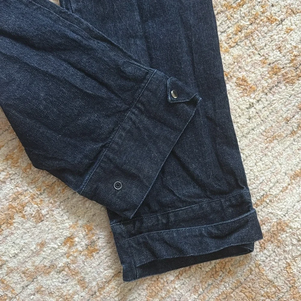 Moshi Moshi Deep Blue Cargo Zip Pocket Adjustable‎ Grunge Jeans Women’s Size XS
